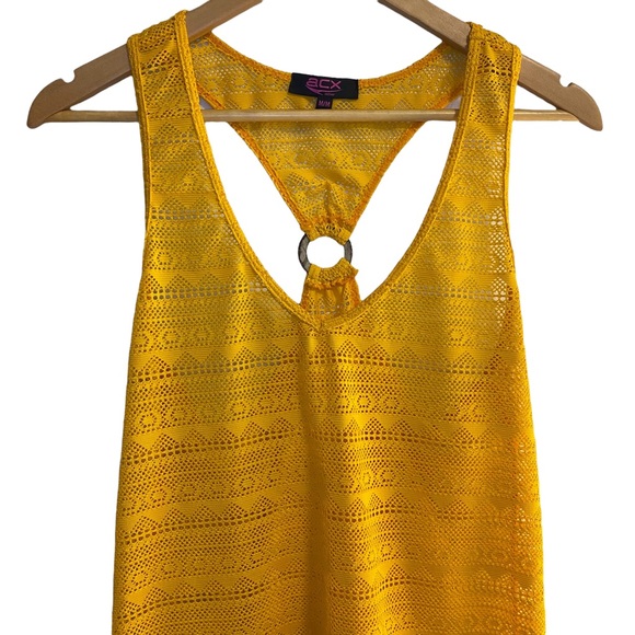 3/$12 Yellow Mesh Swimsuit Coverup - Picture 3 of 9